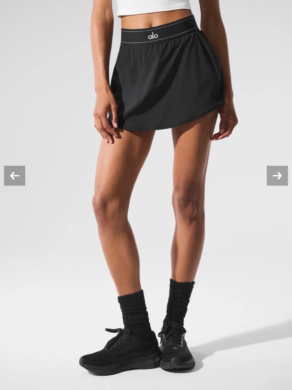 ALO Yoga Black Mini Athletic Skort